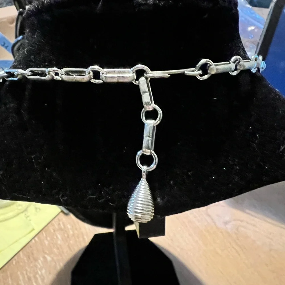 Vintage Coro grey Thermoset and faux pearl silver-tone choker style necklace.